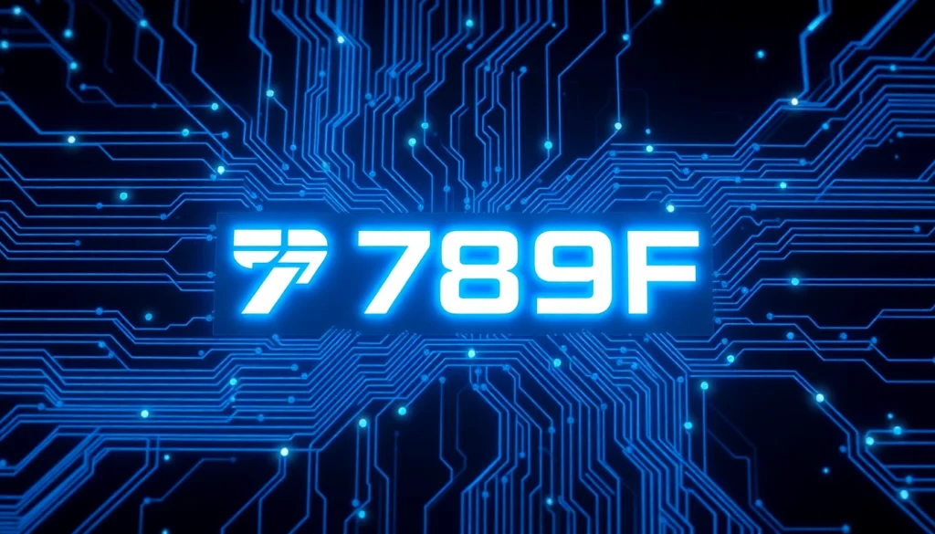 789F branding on a state-of-the-art digital platform, emphasizing innovation and modernity for users seeking reliable online services, high-resolution and accessible.