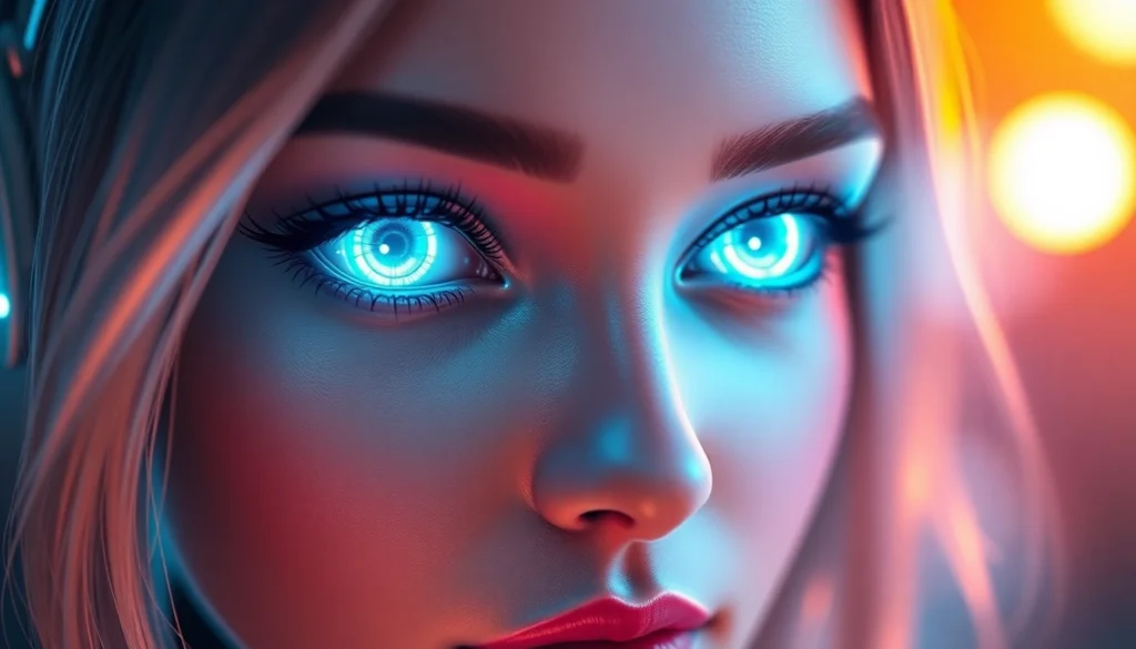AI girlfriend engaging in a realistic and unfiltered chat on a sleek screen, showcasing advanced conversational AI interactions.