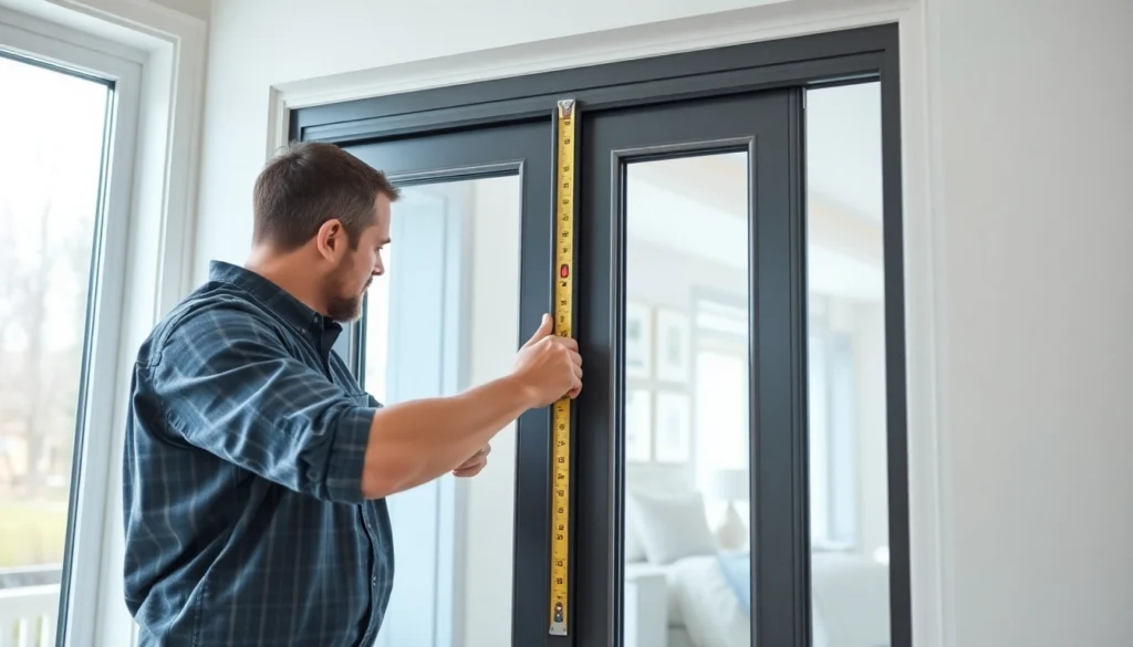 Efficient replacement window installers near me installing a vinyl window in a bright home.