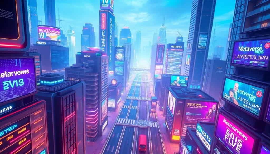 Metaverse News highlights in a dynamic virtual environment showcasing digital innovation and