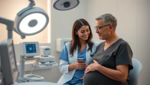 Fivet Italia reproductive specialist assists couples in fertility clinic with advanced