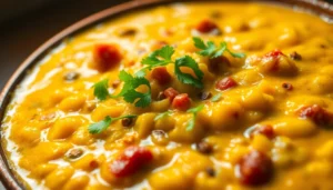 Healthy ready to eat Dal Khichdi served in a bowl, emphasizing freshness and flavor for quick