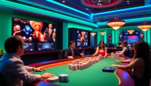 Professional, high-quality live casino siteleri scene with real dealers and digital gaming